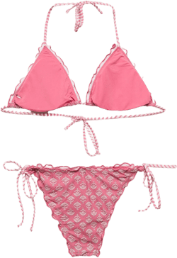 Bikini with printed trim