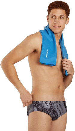 Sporti Sporti HydroLast Sonar Waves Brief Swimsuit (22-40) Black 30