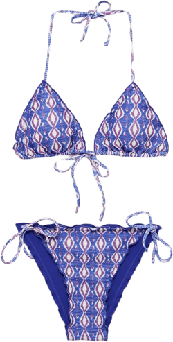 Bikini with printed trim