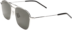 Saint Laurent Men's Brow Bar Aviator Sunglasses, 58mm