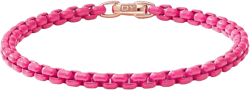 David Yurman Acrylic & 14K Rose Gold Bel Aire Chain Bracelet in Hot Pink