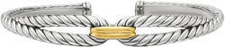 David Yurman Cable Loop Bracelet with 18K Yellow Gold