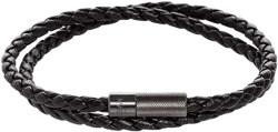 Tateossian Double Wrap Woven Leather Bracelet