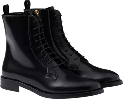 Prada Women's Brushed Leather Ankle Boots