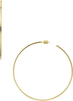AQUA Large Hoop Earrings in 18K Gold-Plated Sterling Silver or Sterling Silver - Exclusive
