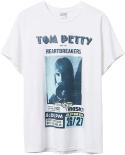 Junk Food Clothing Unisex Tom Petty Live at the Whisky Flea Market Tee