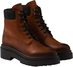 Prada Women's Leather and Re-Nylon Booties