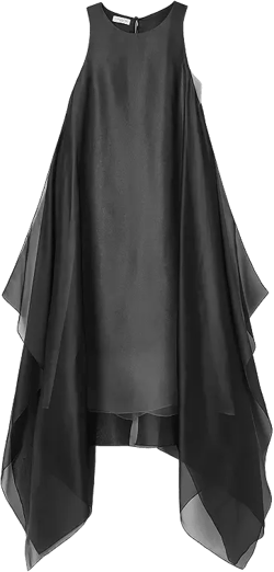 Lafayette 148 New York Layered Silk Handkerchief Dress  