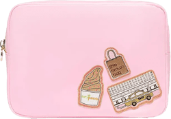 Stoney Clover Lane Large Pouch with 3 Bloomingdale's Patches