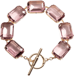 Lauren Ralph Lauren Rectangle Stone Flex Bracelet in Gold Tone  