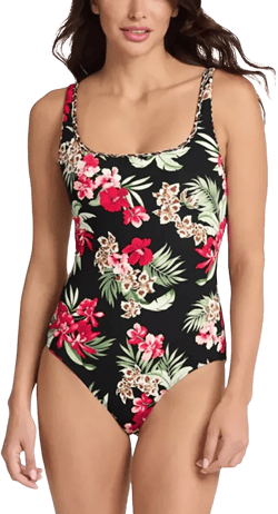 Tommy Bahama Lily Cat Reversible One Piece Swimsuit