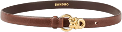 Sandro Women's Slim Leather Belt