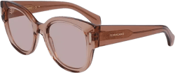 Ferragamo Rivet Rounded Cat Eye Sunglasses, 51mm