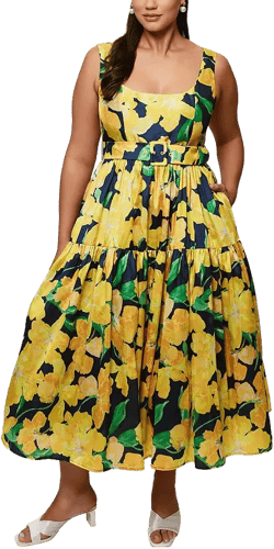 Hutch Plus Size Alice Fit & Flare Midi Dress