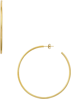 AQUA Large Hoop Earrings in 18K Gold-Plated Sterling Silver - Exclusive 
