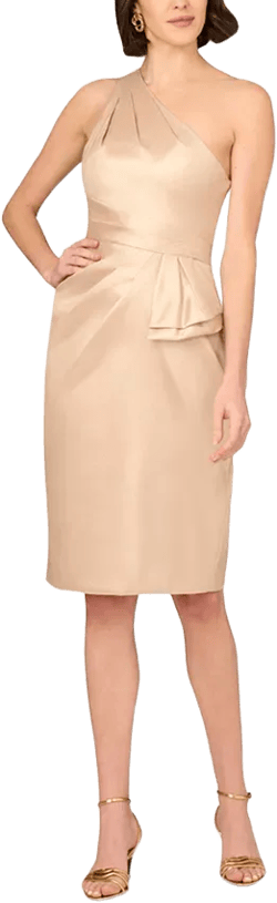 Aidan Mattox Foiled Mikado Dress