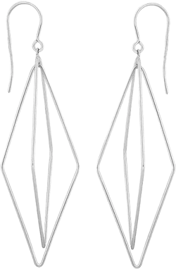 Bloomingdale's Fine Collection Swinging Lantern Drop Earrings in Sterling Silver 