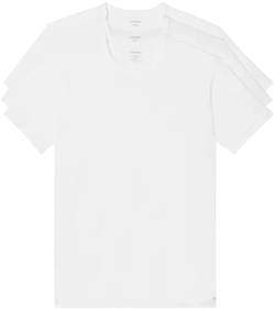 Calvin Klein Cotton Stretch Moisture Wicking Crewneck Tees, Pack of 3 