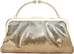 Strathberry Frame Clutch Degrade Sequins, Wicked Silver/Gold - Exclusive 