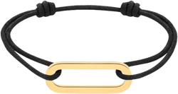 Dinh Van 18K Yellow Gold Maillon Link Charm Adjustable Cord Bracelet  