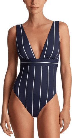 Ralph Lauren Plunging Neck Swimsuit