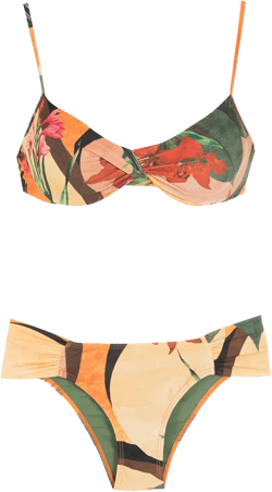 Vitória leaf-print bikini