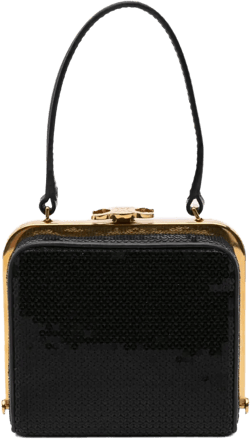 2022 Leather Sequin Triomphe Minaudiere clutch bag