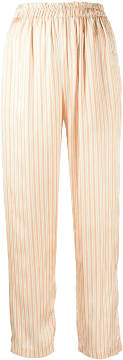 stripe-print straight-leg trousers