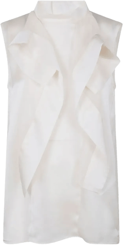 ruffle-detail sleeveless top