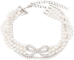 pearl bow choker