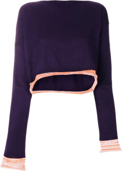 1991 asymmetric knitted blouse