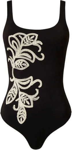embroidered swimsuit