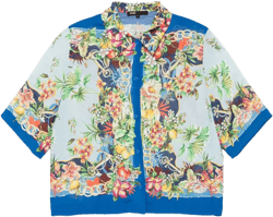 floral-print shirt