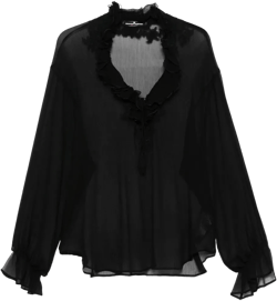 semi-sheer blouse
