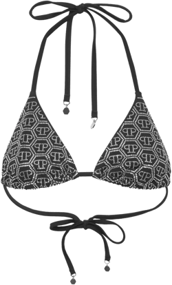 rhinestone-embellished triangle bikini top