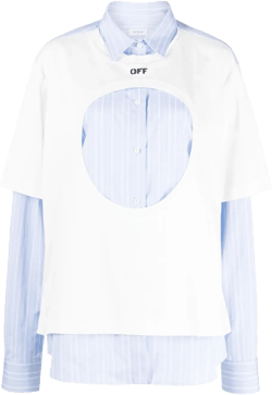 Meteor layered cotton shirt