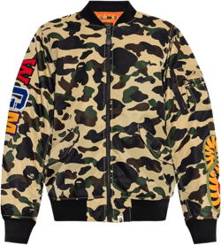 Camouflage-pattern Bomber Jacket In Yellow