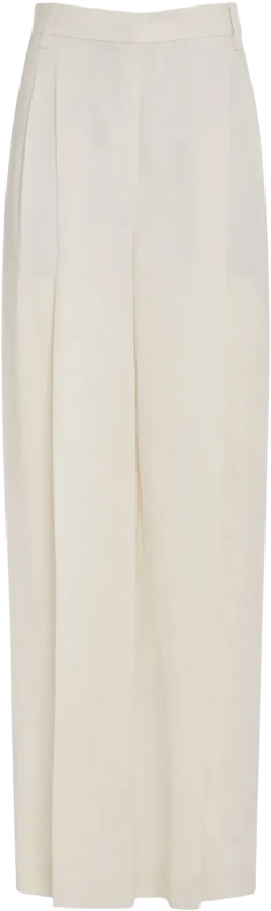 linen wide-leg trousers