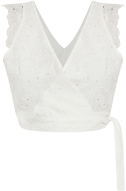 scallop-detail wrap top