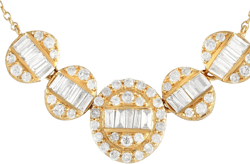 14K yellow gold diamond necklace 