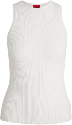 ribbed-knit tank top