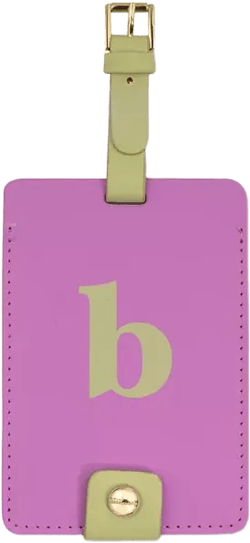 New York Just Mine Initial Luggage Tag, B