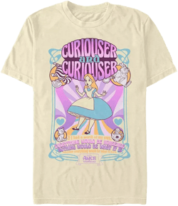 Men's Alice in Wonderland Psychedelic Nouveou Short Sleeve T-shirt