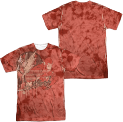 Dc Mens DC Comics Flash Charge Ahead (Front/Back Print) Short Sleeve Adult 100% Poly Crew Tee / T-Shirt