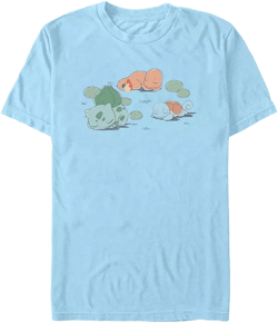 Pokémon Men's Bulbasaur Charmander Squirtle Short Sleeve T-Shirt
