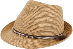 Levi's Men's Two-Tone Straw Fedora Hat