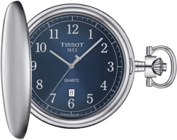 Unisex Swiss Savonnette Stainless Steel Pocket Watch 49mm