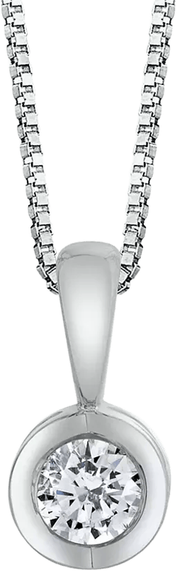 Sirena Diamond (1/10 ct. t.w.) Energy Pendant in 14k White, Yellow or Rose Gold