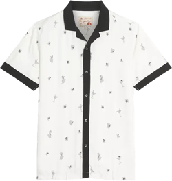 Men's Cocktail Print Short Sleeve Shirt