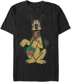 Men's Mickey Classic Pluto Holiday Colors Short Sleeves T-shirt